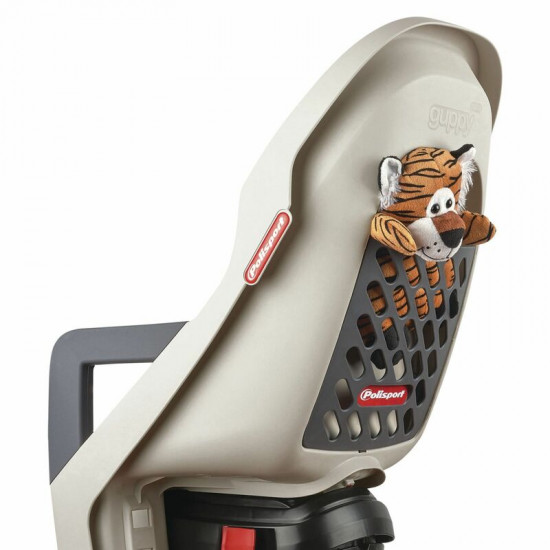 Siège de vélo arrière POLISPORT Guppy Maxi+ RS fixation cadre - crème/gris