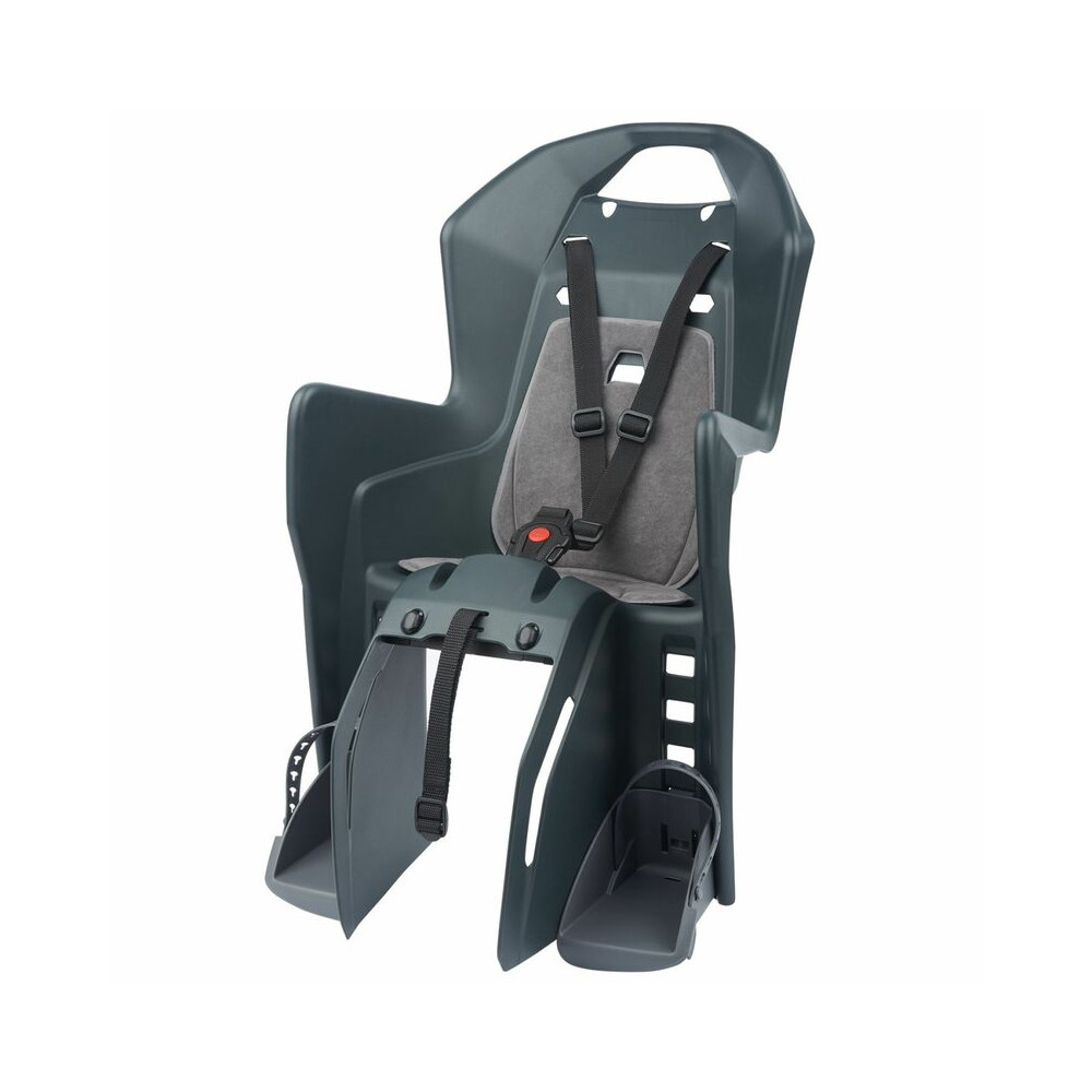 Siège de vélo arrière POLISPORT Koolah RMS fixation porte-bagages - gris foncé/argent