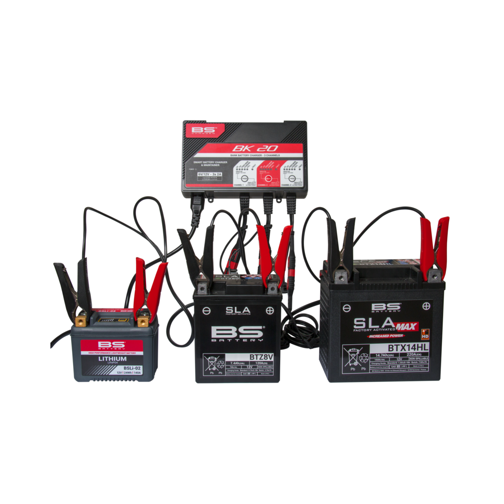 Chargeur de batterie intelligent BS BATTERY BK20 6V/12V 3x2A