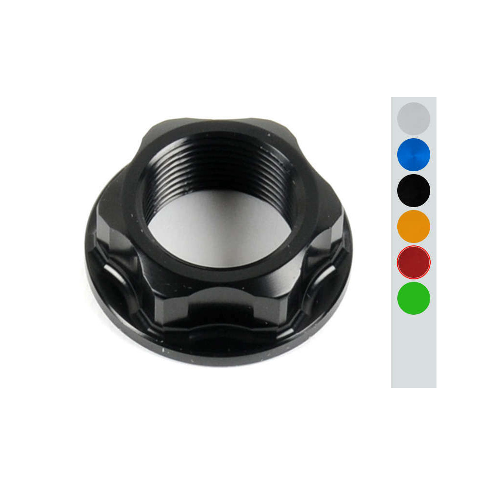 Écrou de colonne de direction/d'axe de roue arrière LIGHTECH M24x1.5 alu rouge