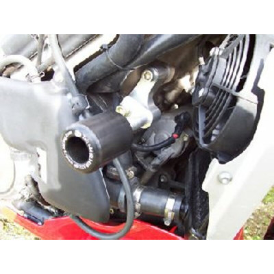 Tampons de protection R&G RACING Aero noir Aprilia Tuono 1000