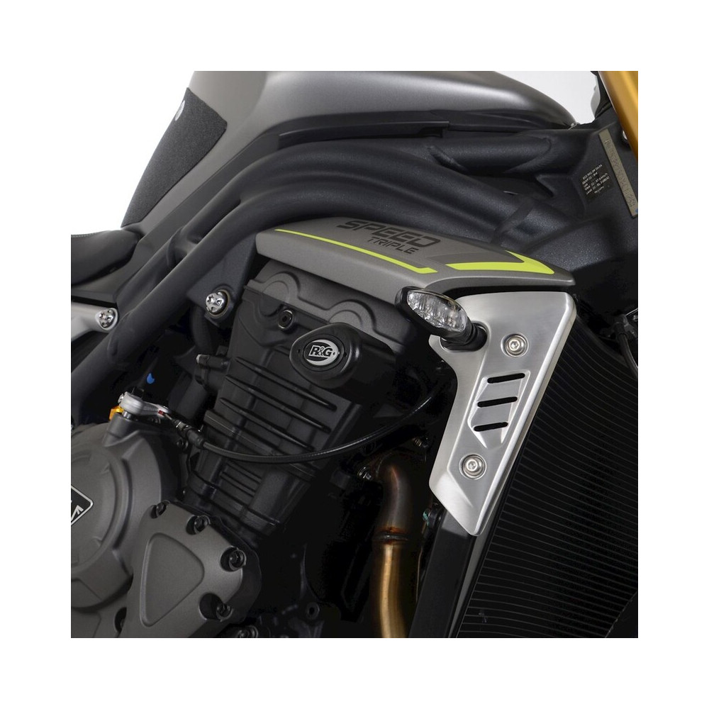 Tampons de protection R&G RACING Aero - noir Triumph Speed Triple 1200 RS