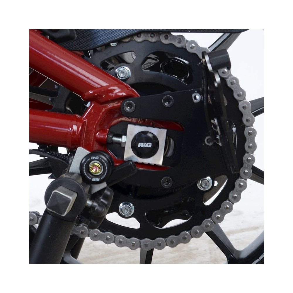 Insert axe de roue arrière R&G RACING noir (côté gauche) - Indian FTR1200(S)