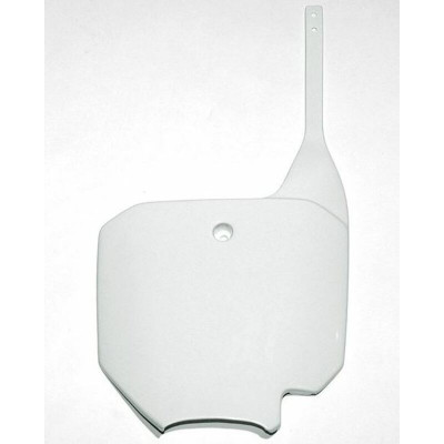 Plaque numéro frontale UFO blanc Honda CR80/CR85