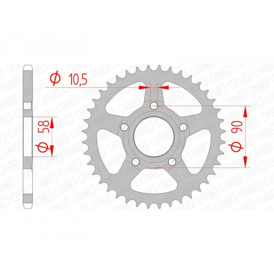 Couronne AFAM acier standard 10215 - 520
