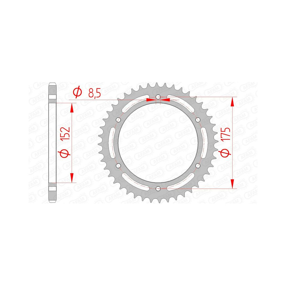 Couronne AFAM acier standard 12301 - 520