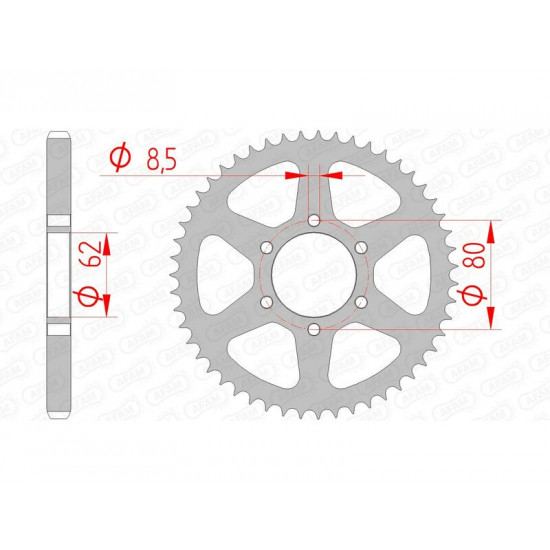 Couronne AFAM acier standard 12208 - 428