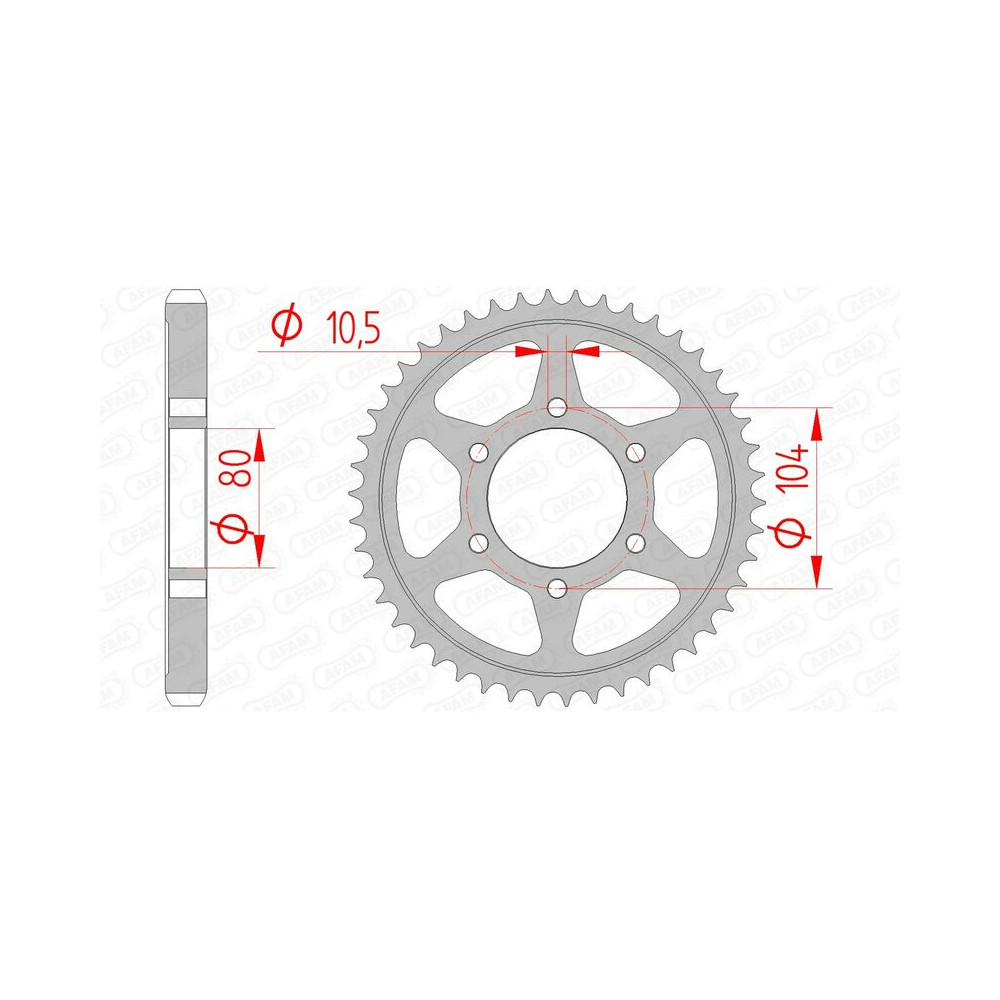 Couronne AFAM acier standard 16604 - 530