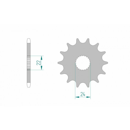Pignon AFAM acier standard 61201 - 520