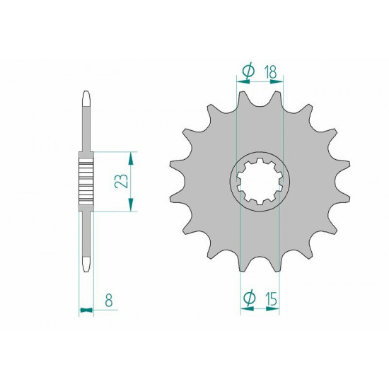 Pignon AFAM acier standard 94108 - 415