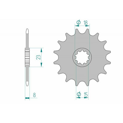 Pignon AFAM acier standard 94108 - 415