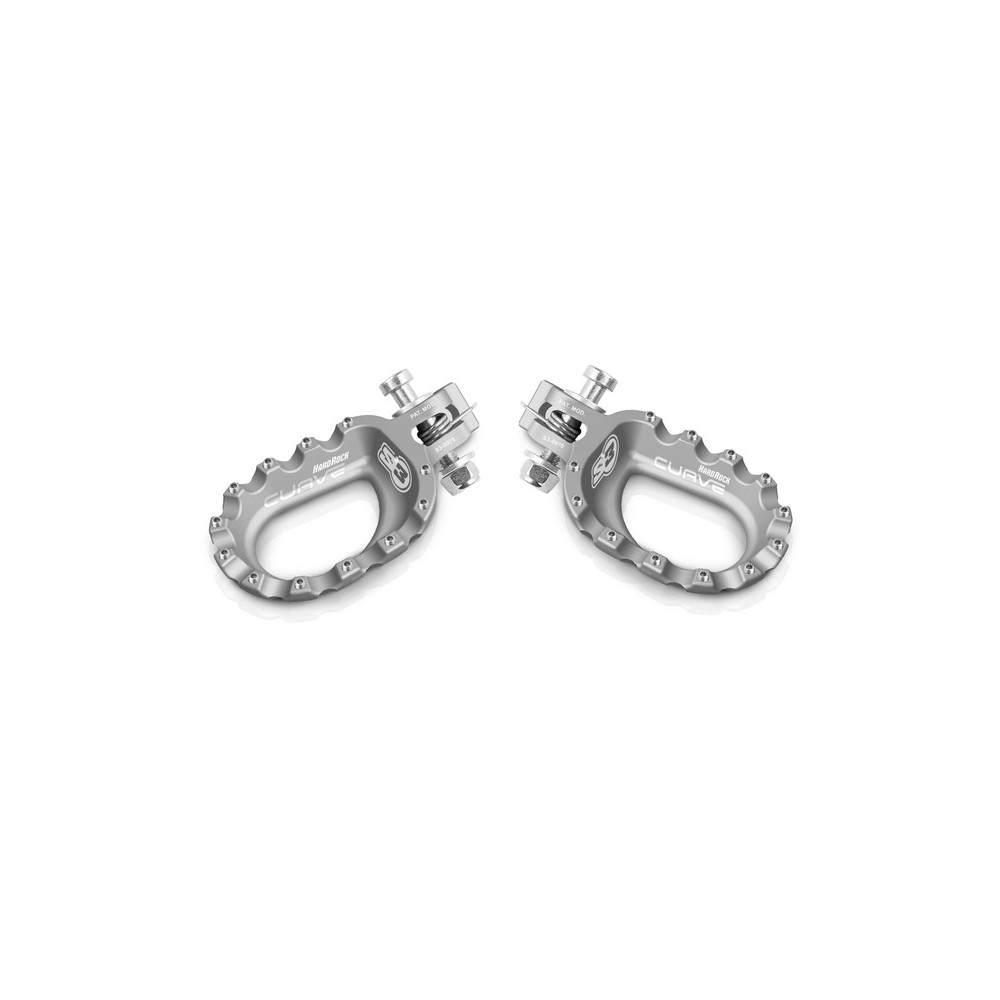 Repose-pieds S3 Curve aluminium argent