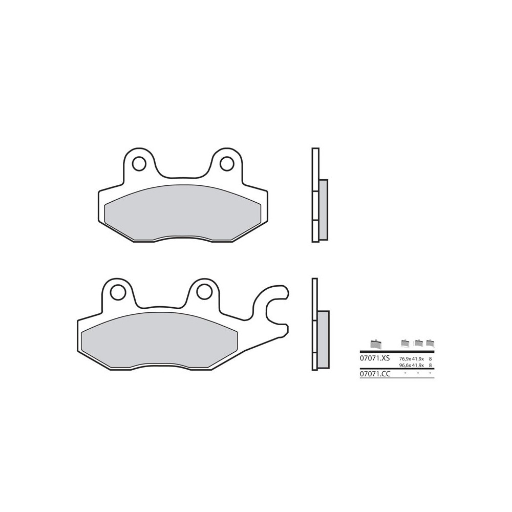 Plaquettes de frein BREMBO Scooter carbone céramique - 07071CC