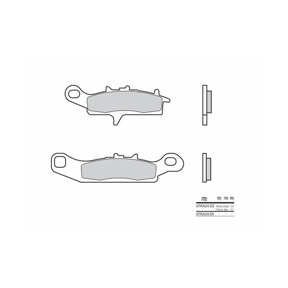 Plaquettes de frein BREMBO Off-Road métal fritté - 07KA24SX