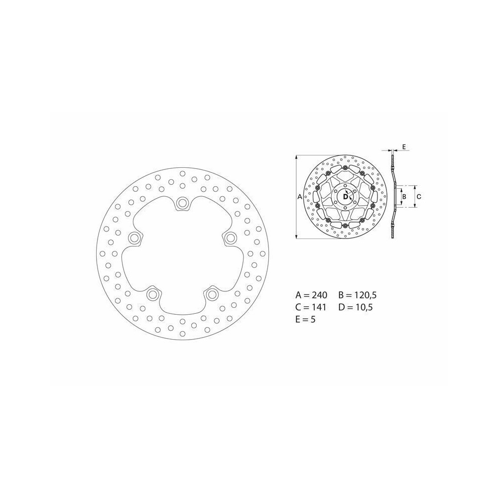 Disque de frein BREMBO Oro fixe - 68B40785