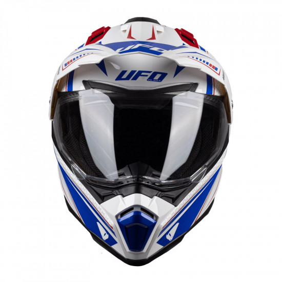Casque UFO Aries - blanc/bleu/rouge