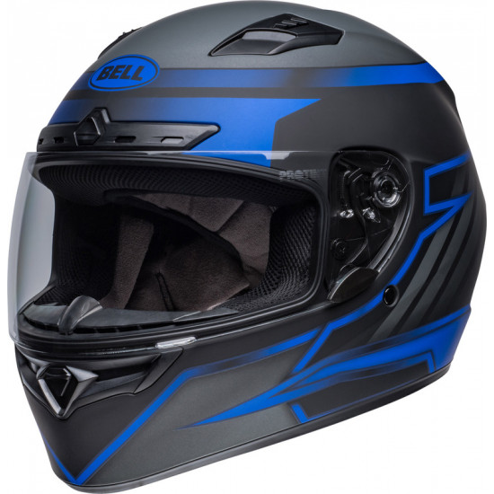 Casque BELL Qualifier DLX - Raiser Noir Mat/Bleu
