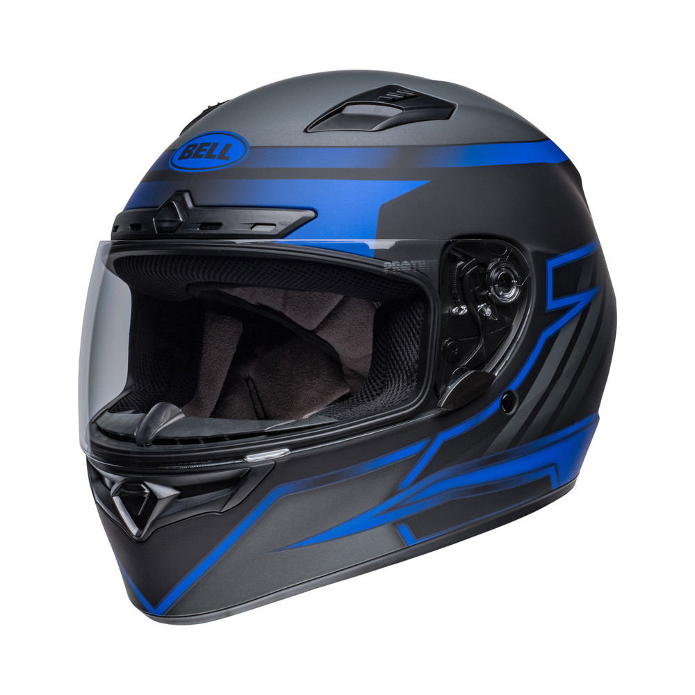 Casque BELL Qualifier DLX - Raiser Noir Mat/Bleu