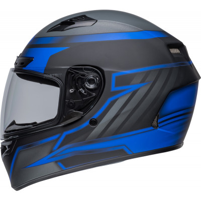 Casque BELL Qualifier DLX - Raiser Noir Mat/Bleu