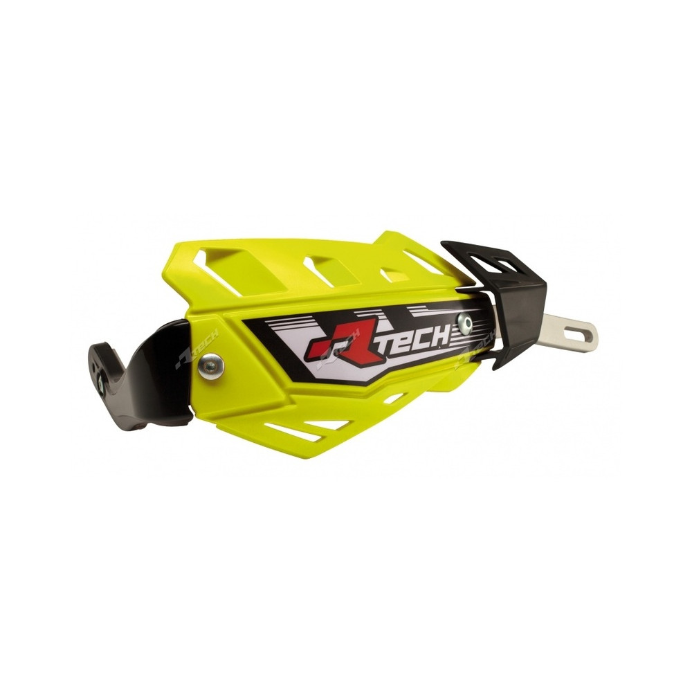 Protège-mains RACETECH FLX intégral jaune fluo avec renfort alu