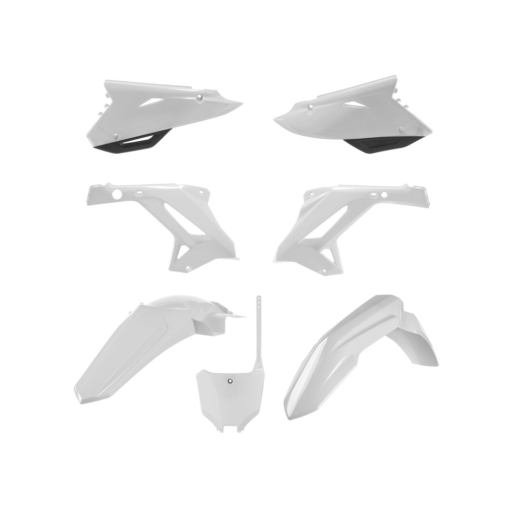 Kit plastique POLISPORT MX Restyling blanc - Honda CR125 / 250