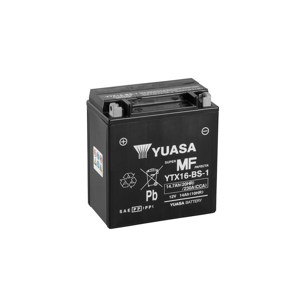 Batterie YUASA Sans entretien avec pack acide - YTX16-BS-1