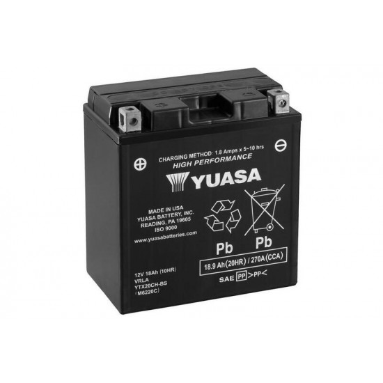 Batterie YUASA Sans entretien avec pack acide - YTX20CH-BS