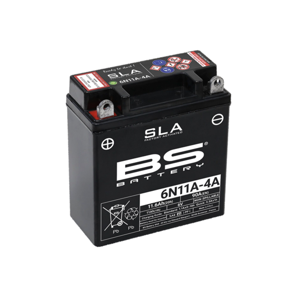 Batterie BS BATTERY SLA sans entretien activé usine - 6N11A-4A