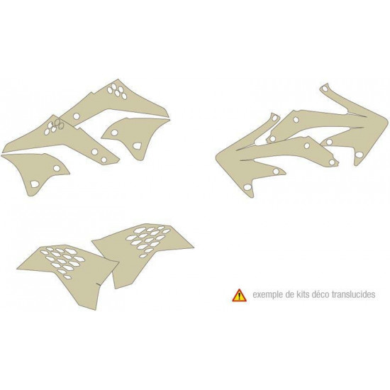 Kit déco BLACKBIRD transparent - Kawasaki KX125/250