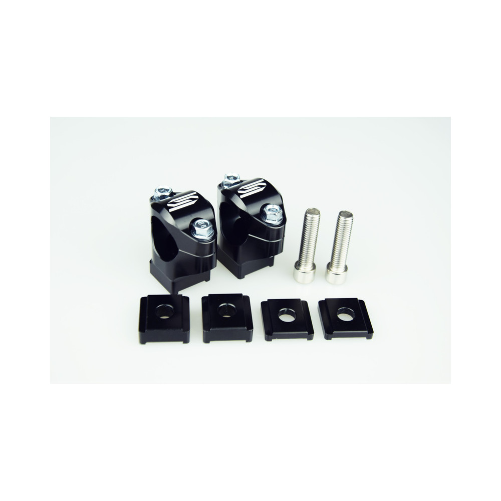 Pontets de guidon SCAR Ø28.6mm +35 à 50mm pour té de fourche origine KTM/HVA/BETA/SHERCO