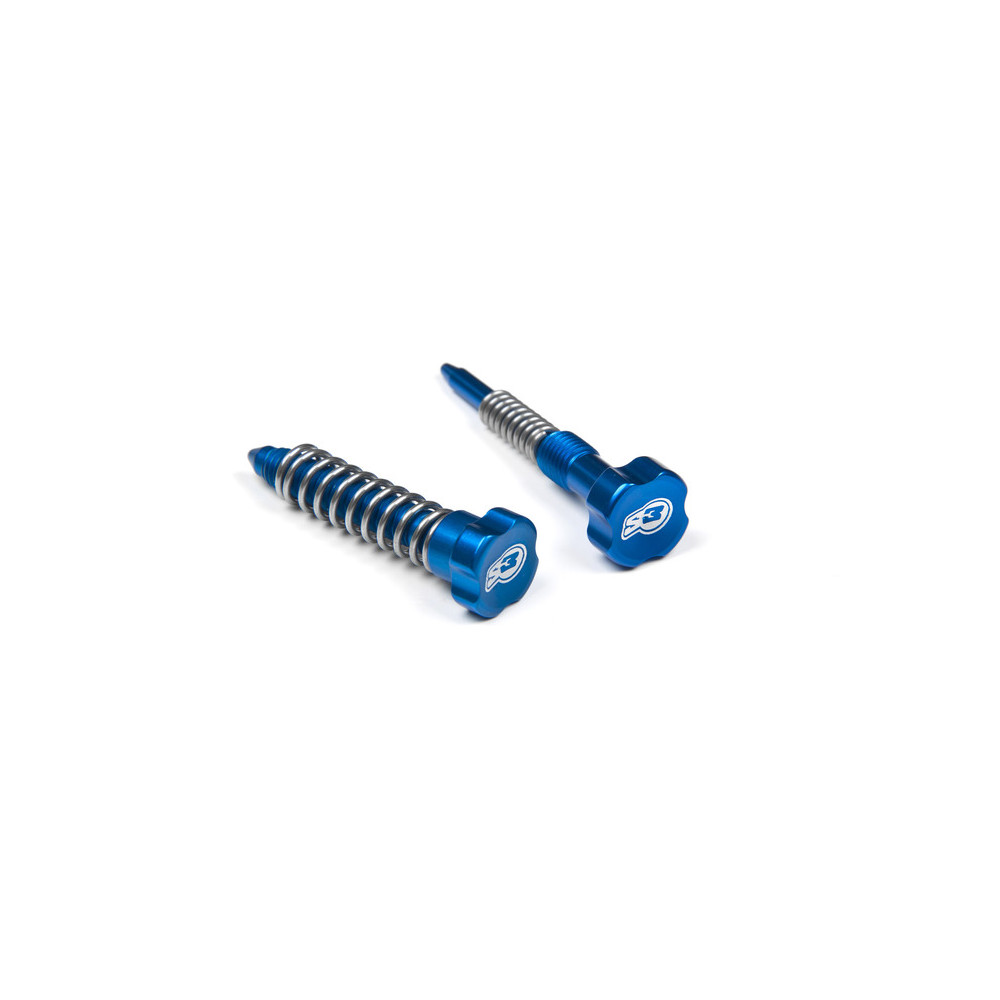 Vis de réglage carburateur S3 ralenti + air + ressorts bleu