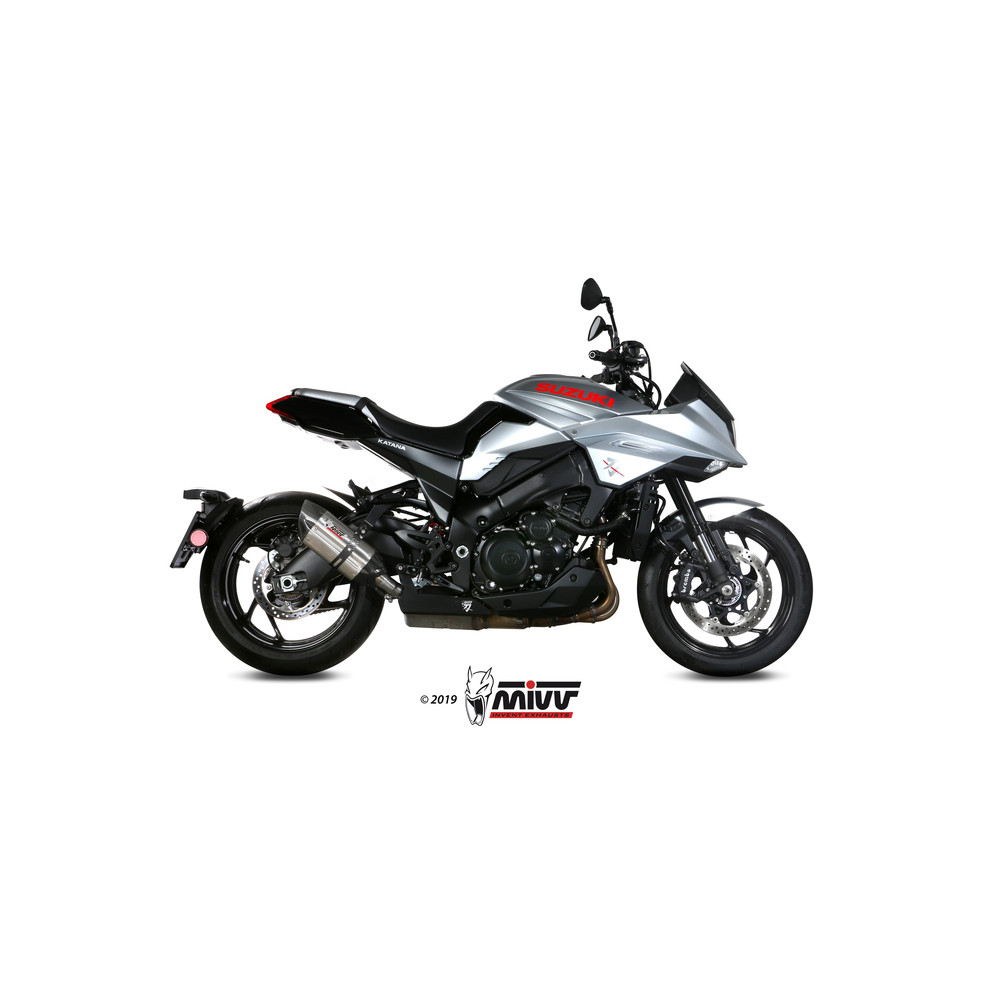 Silencieux MIVV Suono Black inox/casquette carbone Suzuki GSX-S1000