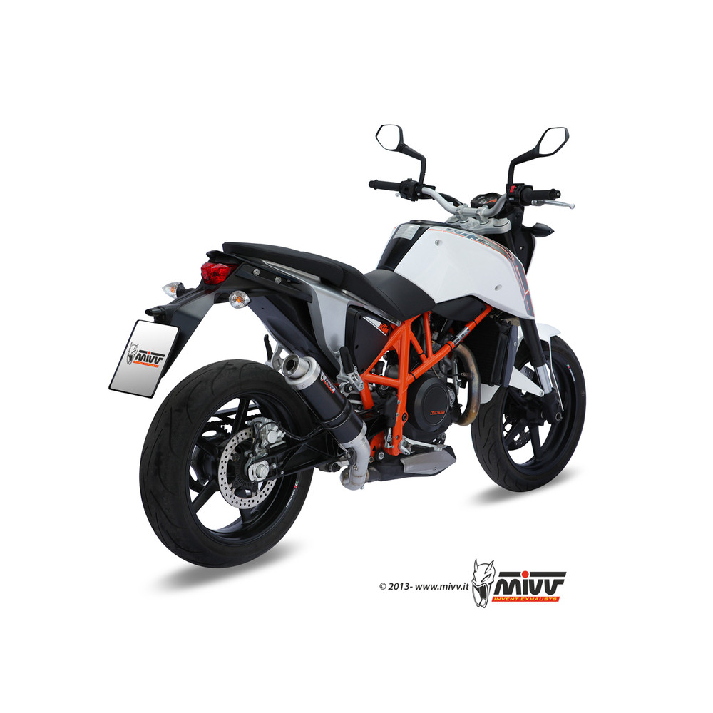 Silencieux MIVV GP inox brossé noir KTM 690 Duke